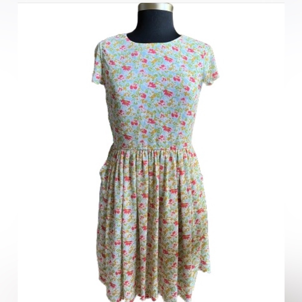 Matilda Jane Hello Lovely Poppy Field Floral Scalloped Edge Dress Size 6